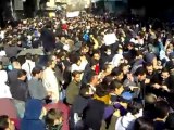 فري برس   دمشق الميدان أعداد هائلة جدا في شييع الشهيدة الطفلة هالة المنجد 19 12 2011