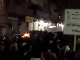 فري برس   ريف دمشق حرستا مظاهرة مسائية تطالب باسقاط النظام 19 12 2011
