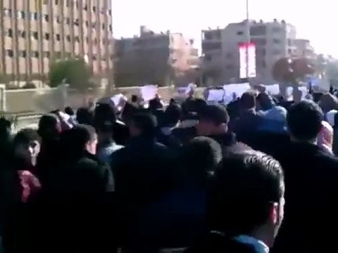 فري برس حلب مظاهرة كلية الاداب 19 12 2011 ج5