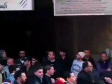 فري برس   ريف دمشق مشاركة احرار مدينة الكسوة في تشييع الشهيدة هالة المنجد في حي الميدان 19 12 2011