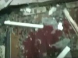 فري برس   حمص باباعمرو آثار الدماء والبحث عن الضحايا تحت الانقاض نتيجة القصف الصاروخي على الحي 20 19 2011