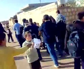 فري برس   حلب   الأتارب    مظاهرة طلابية 20 12 2011ج2