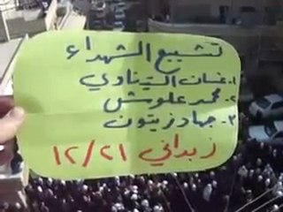 فري برس   تشييع شهداء الزبداني 21 12 2011 ج1