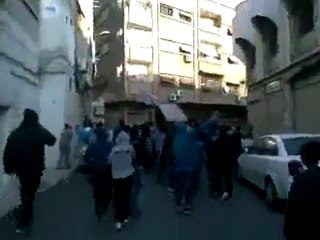 فري برس   دمشق حي القابون  الأربعاء استمرار في الإضراب 21 12 2011 ج3
