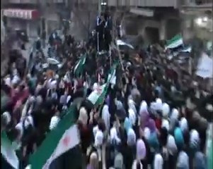 فري برس   حمص حاشدة بحي الخالدية حلم الشهادة حلمي من سنين أجمل أغنية للسارووت 21 12 2011