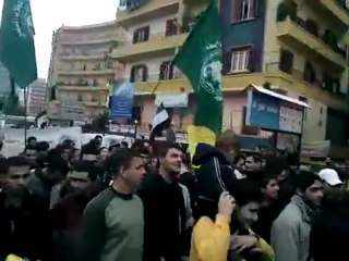 فري برس   طلاب الجامعة اللبنانية طرابلس الشام 21 12 2011