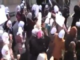 فري برس   إدلب   مظاهرة الحرائر ضد المجرم بشار 22 12 2011