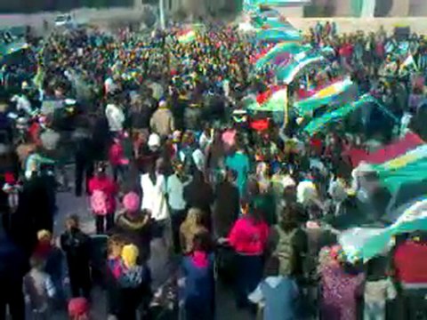 فري برس مهرجان عامودا الثوري 22 12 2011 الشعب يريد حماية دولية 22 12 2011