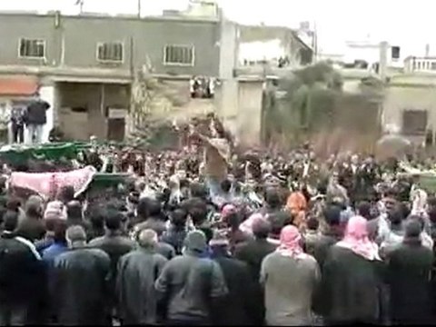 فري برس حمص الحولة تشييع شهداء الحولة 24 12 2011