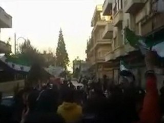 فري برس   حمص حي الملعب عفويا ورائعة نصرة لبابا عمرو 24 12 2011