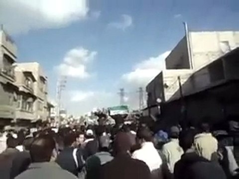 فري برس دمشق السيدة زينب تشييع الشهيد 24 12 2011