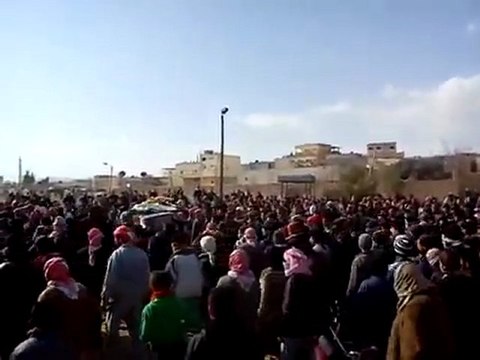 فري برس رحيبة ريف دمشق تشييع الشهيد عماد اليتيم 24 12 2011 ج3