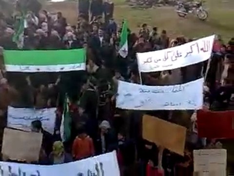 فري برس ادلب بلدة التينة مظاهرة يوم السبت 25 12 2011
