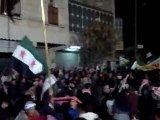فري برس   مدينة مارع   حلب  مظاهرات الثلاثاء نصرة لحمص 27 12 2011
