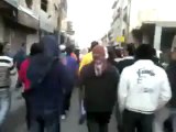 فري برس   ريف دمشق الكسوة مظاهرة ماقبل وصول جثمان الشهيد محمد جبر 28 12 2011