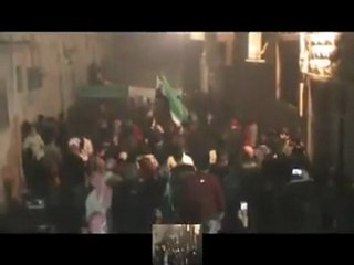 فري برس   حماة حي الفراية تحية للشهيد البطل معتصم الصالح 28 12 2011