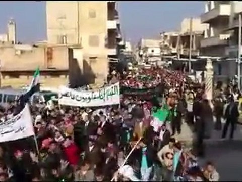 فري برس إدلب معرة مصرين جمعة الزحف الى ساحات الحرية 30 12 2011