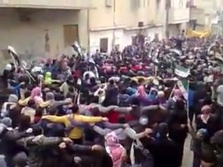 فري برس   حماه  حي الحميدية الزحف الى الساحات روحلك يا حاقظ 30 12 2011