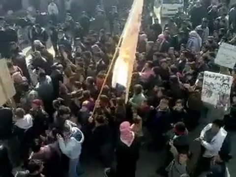 فري برس ادلب معرشمارين جمعة الزحف الى ساحات الحرية 30 12 2011