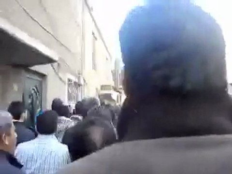 فري برس دمشق كفرسوسة تشييع الشهيد المجند محمد تقي 31 12 2011