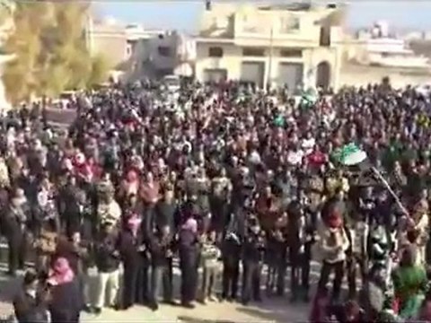 فري برس إدلب معرة النعمان عاشت سوريا للأبد يسقط نظامك يا أسد 31 12 2011 ج2