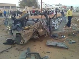 فري برس   انفجار سيارة مفخخة في درعا 1 1 2012