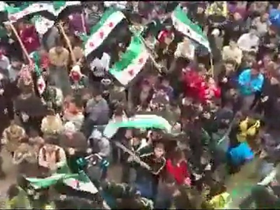 فري برس   حوران    طفس    مظاهرة رأس السنة الميلادية 1 1 2012 ج1