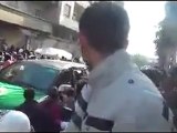 فري برس   ادلب مدينة كفرتخاريم اطلاق نار كثيف اثناء تواجد لجنة المراقبين 2 12 2012