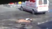 فري برس   حمص   الانشاءات جثة ملقاه قرب سيارة اسعاف 1 1 2012