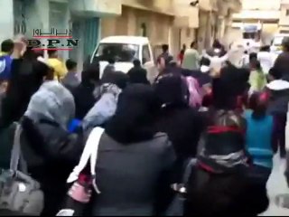 فري برس   مظاهرة حرائر ديرالزور صباحية مسجد عثمان 2 1 2012