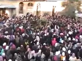 فري برس   ريف دمشق دم الشهيد رأس الاسد محلوا في تشيع الشهيدة مها عرفات مدينة ضمير 4 1 2011