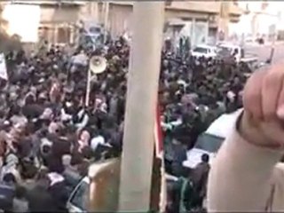 فري برس   مظاهرة عارمة اثناء تشيع الشهيدة مها حسن عرفات مدينة ضمير 4 1 2012