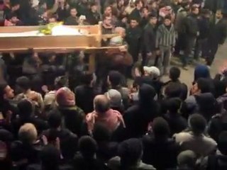 فري برس   الغوطة الشرقية  حمورية  تشييع الشهداء 5 1 2012