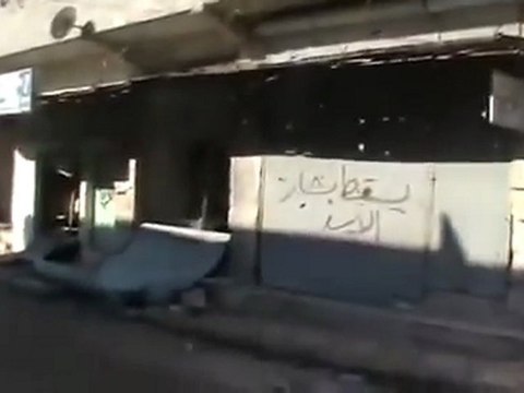 فري برس حمص تلبيسة شارع الكرامة آثارالدمار الذي خلفته عصابات الاسد 4 1 2012