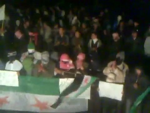 فري برس منطقة الاتارب بريف حلب مظاهرة مسائية 8 1 2012