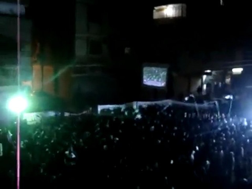 فري برس   غوطة دمشق مسائية أحرار الغوطة في سقبا 8 1 2012 ج1