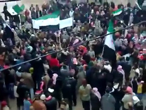 فري برس مظاهرة حاشدة في جبل الزاوية تطالب باسقاط النظام 8 1 2012