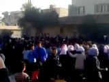 فري برس   معضمية الشام مظاهرة طلابية تطالب بإعدام الرئيس إبن بائع الحولان 08 01 2012