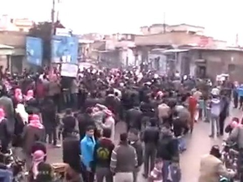 فري برس حلب تل رفعت مظاهرة حاشدة ردا على خطاب الجزار10 1 2012 ج2