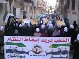 فري برس   مظاهرة في جورة الشياح نسائية ردا على خطاب بشار 10 1 2012