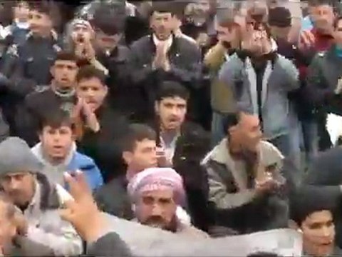 فري برس ادلب ناحية التمانعة مظاهرة يوم الثلاثاء ردا على خطاب الجزار 10 1 2012