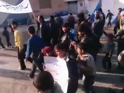 فري برس النيرب إدلب ردا على خطاب المجرم بشار 10 1 2012