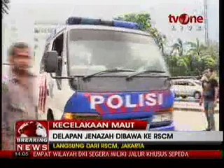 car hit a pedestrian, eight killed in Jakarta