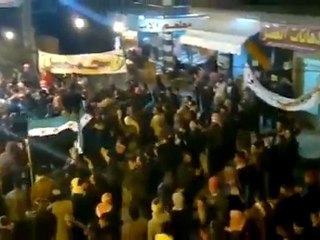 فري برس   حلب   مارع    مسائية الرد على الخطاب 10 1 2012 ج1