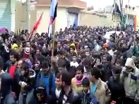 فري برس الحشود الكبيرة في عامودا بوجود المراقبين 11 1 2011