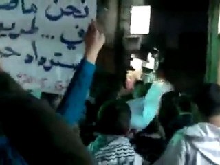 فري برس   مسائية حي القدم بدمشق تندد بخطاب الشبيح بشار 11 1 2012
