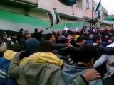 فري برس   مظاهره بمدينة القصير بحمص رغم وجود عناصر الامن