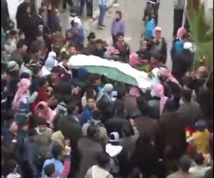 حماه - حي الحميدية - تشييع الشهيد المجند محمد كربجها...