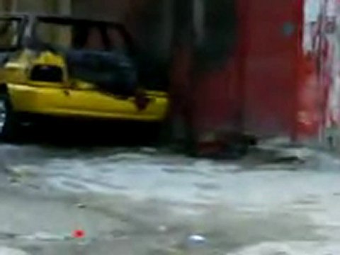 فري برس اللاذقية احتراق سيارةنتيجة إطلاق نار من قبل شبيحة 11 1 2012