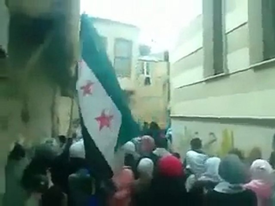 فري برس   دمشق برزة البلد مظاهرة طلابية 11 1 2012